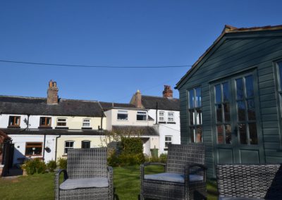 Outside the self catering holiday cottage in the North York Moors